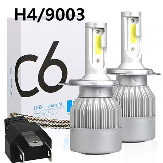 2pcs 12V 7200LM H4 H7 Led Coche H7 Led Headlight Bulb H1 H13 H8 H9 H11 9005 HB3 9006 HB4 6000K 72W 12V 7200LM Auto Headlamps