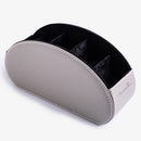 Organizador de cuero Pu de 5 rejillas, soporte para teléfono y TV con Control remoto, caja de almacenamiento de escritorio, soporte de almacenamiento para cepillos cosméticos