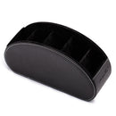Organizador de cuero Pu de 5 rejillas, soporte para teléfono y TV con Control remoto, caja de almacenamiento de escritorio, soporte de almacenamiento para cepillos cosméticos