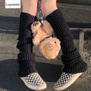 Punk Solid Black Cool Knit Lange Socken Frauen Outdoor Kniehohe Elastische Beinlinge 2022 Lady Warm Slim Gothic Hip-Hop Rock Socke