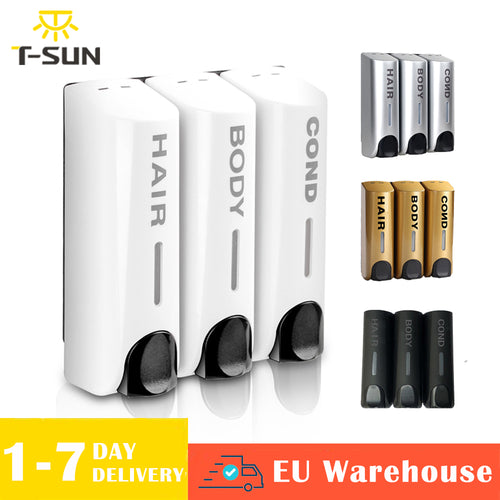 Einzel-/Doppel-/Dreifach-Seifenspender mit 350 ml, Wandmontage, Duschbad, Shampoo-Spender, Flüssigseifenbehälter, Badezimmerzubehör