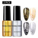 NICOLE DIARY 6ml Stamping Nail Polish Black White Nail Art Printing Varnish Stamp for Nails Hybrid Nail Polish Lacquers