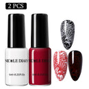 NICOLE DIARY 6ml Stamping Nail Polish Black White Nail Art Printing Varnish Stamp for Nails Hybrid Nail Polish Lacquers