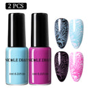 NICOLE DIARY 6ml Stamping Nail Polish Black White Nail Art Printing Varnish Stamp for Nails Hybrid Nail Polish Lacquers