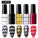 NICOLE DIARY 6ml Stamping Nail Polish Black White Nail Art Printing Varnish Stamp for Nails Hybrid Nail Polish Lacquers