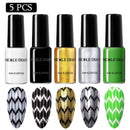 NICOLE DIARY 6ml Stamping Nail Polish Black White Nail Art Printing Varnish Stamp for Nails Hybrid Nail Polish Lacquers