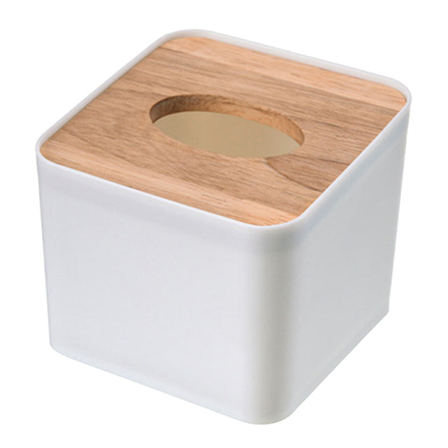 New Modern Wood Napkin Holder Square Shape Wooden Plastic Tissue Box Case Home Kitchen Paper Holdler Storage Box Accessories