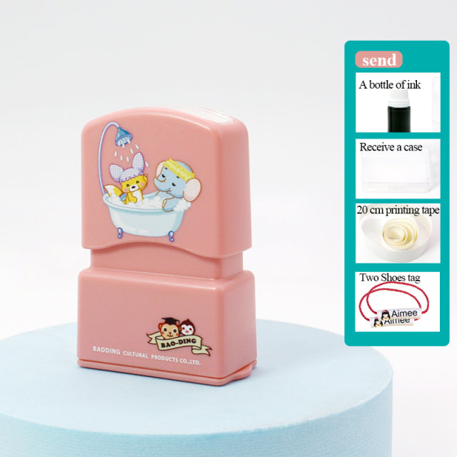 Baby Name Stamp Custom-made DIY Gift for Children Seal Student Clothes Chapter Not Easy to Fade Security Cute Monsters Toy