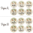 6 uds. De tarjetas de madera con letras españolas para bebés, tarjetas de fotos para grabación mensual de nacimiento de recién nacidos, álbum de crecimiento para niños, accesorios de recuerdo