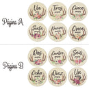 6 uds. De tarjetas de madera con letras españolas para bebés, tarjetas de fotos para grabación mensual de nacimiento de recién nacidos, álbum de crecimiento para niños, accesorios de recuerdo