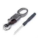 Anti-Lost Car Key Pendant Split Rings Keychain Phone Number Card Keyring Auto Vehicle Lobster Clasp Key Chain Car Accessories