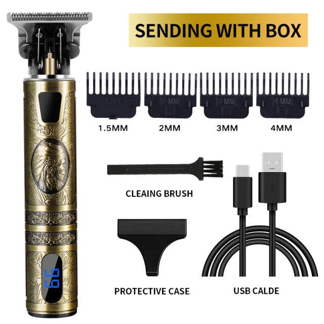 Finishing Fading Blending Professional Hair Trimmer for Men Pro Beard Trimmer Electric Hair Clipper Lithium Hair Cutting Machine