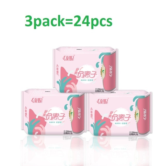 90pcs Anion Sanitary Pads Kill Bacteria Panty Liner Anti Inflammation Remove Yeast Infection Menstrual Pads Anion Sanitary Towel