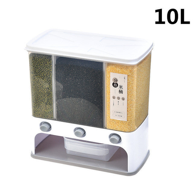 Kitchen Container 5KG 10KG Bucket Nano Insect-Proof Moisture-Proof Rice Box Grain Sealed Jar Home Storage Pet Dog Food Store Box