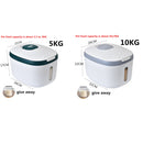 Kitchen Container 5KG 10KG Bucket Nano Insect-Proof Moisture-Proof Rice Box Grain Sealed Jar Home Storage Pet Dog Food Store Box