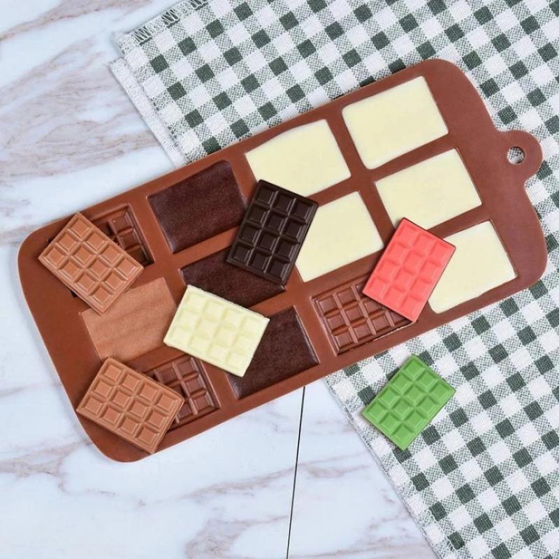 12 sogar Schokoladenform Silikonform Fondant Waffeln Formen DIY Candy Bar Form Kuchen Dekoration Werkzeuge Küche Backzubehör