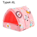 Lindo invierno conejo ardilla Mini jaula conejillo de indias nido Animal pequeño cama para dormir hámster casa estera cálida