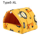 Lindo invierno conejo ardilla Mini jaula conejillo de indias nido Animal pequeño cama para dormir hámster casa estera cálida