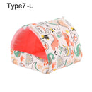 Lindo invierno conejo ardilla Mini jaula conejillo de indias nido Animal pequeño cama para dormir hámster casa estera cálida