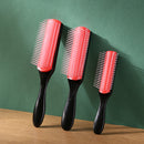 9-Rows Detangling Hair Brush Denman Detangler Hairbrush Scalp Massager Straight Curly Wet Hair Comb for Women Men Home Salon