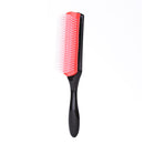 9-Rows Detangling Hair Brush Denman Detangler Hairbrush Scalp Massager Straight Curly Wet Hair Comb for Women Men Home Salon