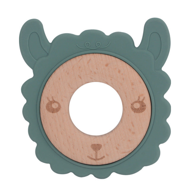 TYRY.HU 1 mordedor de silicona personalizado con forma de timón, mordedor de madera, juego de regalo para bebé, mordedor de silicona para bebé, juguetes de dentición para chico