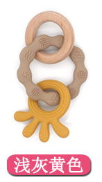 TYRY.HU 1 mordedor de silicona personalizado con forma de timón, mordedor de madera, juego de regalo para bebé, mordedor de silicona para bebé, juguetes de dentición para chico