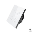 EsooLi Tuya Smart Life Glass Panel EU/UK Interruptor táctil estándar Zero/Single Fire Line Control de voz Interruptor de pared inalámbrico