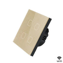 EsooLi Tuya Smart Life Glass Panel EU/UK Interruptor táctil estándar Zero/Single Fire Line Control de voz Interruptor de pared inalámbrico