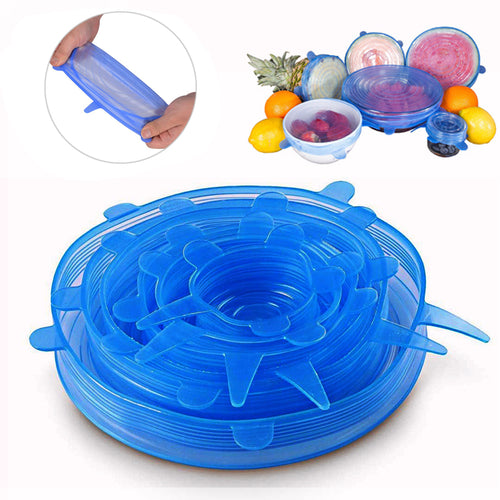 Silikon-Stretchdeckel Lebensmittel-Silikon-Abdeckkappe Wiederverwendbare Lebensmittelverpackungsabdeckungen Topfdeckel Silikon-Deckelabdeckung Kochen von Lebensmitteln Frische Schüsselabdeckung