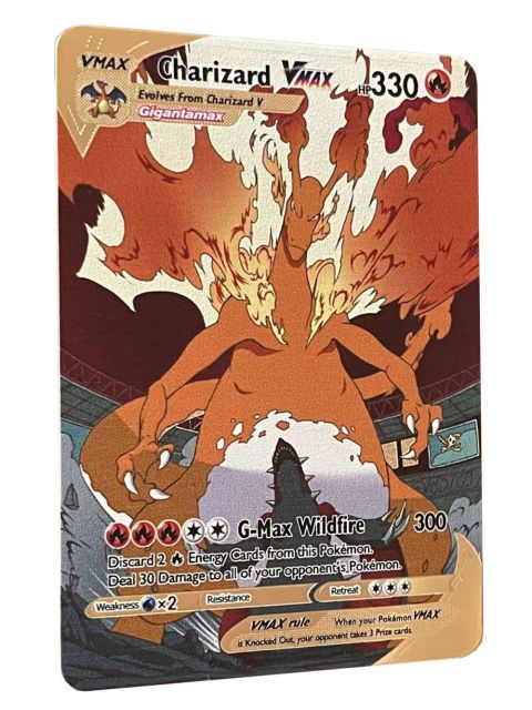 NEUE Pokemon-Karten Metall-DIY-Karte Pikachu Charizard Golden Limited Edition Kids Gift Game Collection Cards