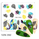 Anime Avocado Fruit Transfer Nail Stickers Charms Summer Water Sticker For Nails Sliders Character Image Tattoo Decal Decoration