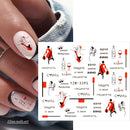 Anime Avocado Fruit Transfer Nail Stickers Charms Summer Water Sticker For Nails Sliders Character Image Tattoo Decal Decoration