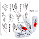 Anime Avocado Fruit Transfer Nail Stickers Charms Summer Water Sticker For Nails Sliders Character Image Tattoo Decal Decoration