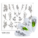 Anime Avocado Fruit Transfer Nail Stickers Charms Summer Water Sticker For Nails Sliders Character Image Tattoo Decal Decoration