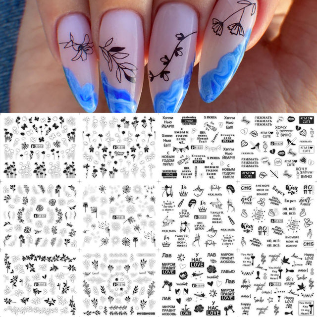 Anime Avocado Frucht Transfer Nagel Aufkleber Charms Sommer Wasser Aufkleber für Nägel Slider Charakter Bild Tattoo Aufkleber Dekoration