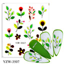 Anime Avocado Fruit Transfer Nail Stickers Charms Summer Water Sticker For Nails Sliders Character Image Tattoo Decal Decoration