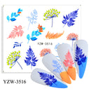 Anime Avocado Fruit Transfer Nail Stickers Charms Summer Water Sticker For Nails Sliders Character Image Tattoo Decal Decoration