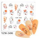 Anime Avocado Fruit Transfer Nail Stickers Charms Summer Water Sticker For Nails Sliders Character Image Tattoo Decal Decoration