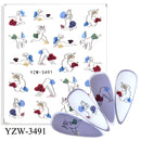 Anime Avocado Fruit Transfer Nail Stickers Charms Summer Water Sticker For Nails Sliders Character Image Tattoo Decal Decoration