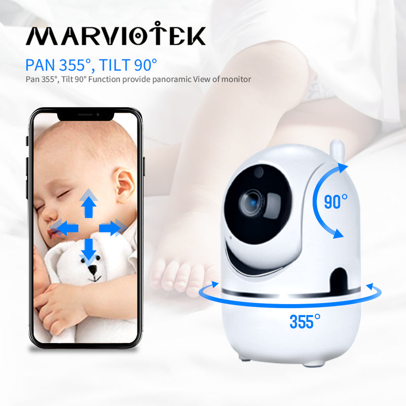 Monitor de bebé de 720P, alarma de llanto de hogar inteligente, Mini cámara de vigilancia con Wifi, videovigilancia de seguridad, cámara IP ptz ycc365 tv