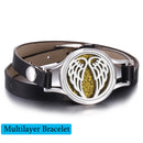 New Tree of Life aromatherapy bracelet Essential Oil Diffuser Bracelet Perfume Locket Leather Bracelets for Women Wristbands