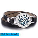 New Tree of Life aromatherapy bracelet Essential Oil Diffuser Bracelet Perfume Locket Leather Bracelets for Women Wristbands