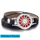 New Tree of Life aromatherapy bracelet Essential Oil Diffuser Bracelet Perfume Locket Leather Bracelets for Women Wristbands
