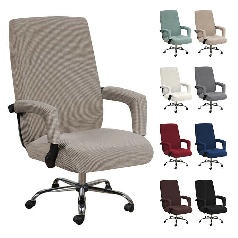 Modern Spandex Anti-dirty Computer Chair Cover Elastic Boss Office Chair Cover Easy Washable Removable or 2pcs Armrest Cover