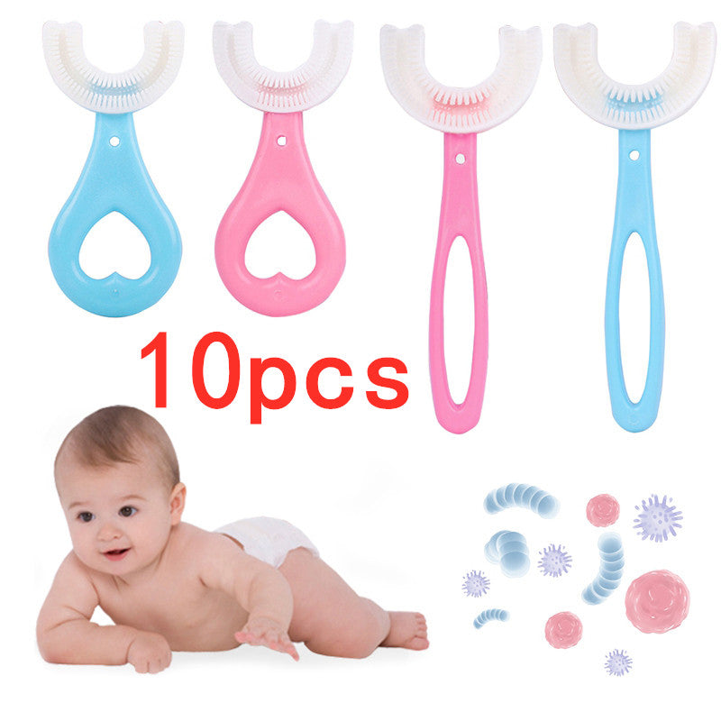10pcs U-shaped Baby Toothbrush Children&