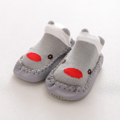 2022 Mode Baby Socken mit Gummisohlen Infant Socke Neugeborenen Herbst Winter Kinder Boden Socken Schuhe Anti Slip Soft Sole Socke