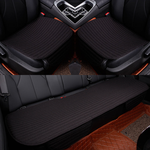 Flachs Autositzbezug Vorne Hinten Leinenstoff Kissen Atmungsaktive Schutzmatte Pad Universal Auto Interior Styling Truck SUV Van