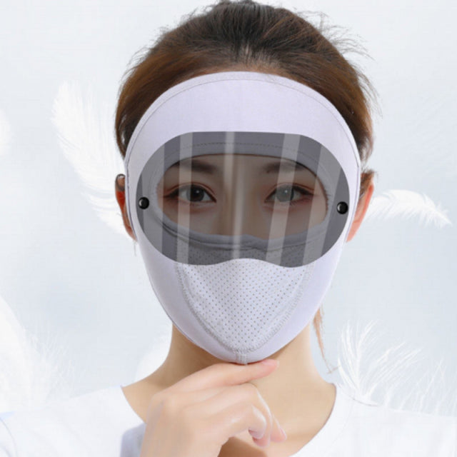 Windproof Anti Dust Face Mask Cycling Ski Breathable Masks Fleece Face Shield Hood with High Definition Anti Goggles Skullies