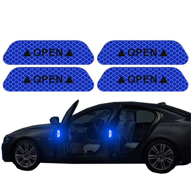Reflektierender Autotüraufkleber Sicherheitsöffnung Warnung Reflektorband Aufkleber Auto Autozubehör Außen Innen Reflektor Aufkleber